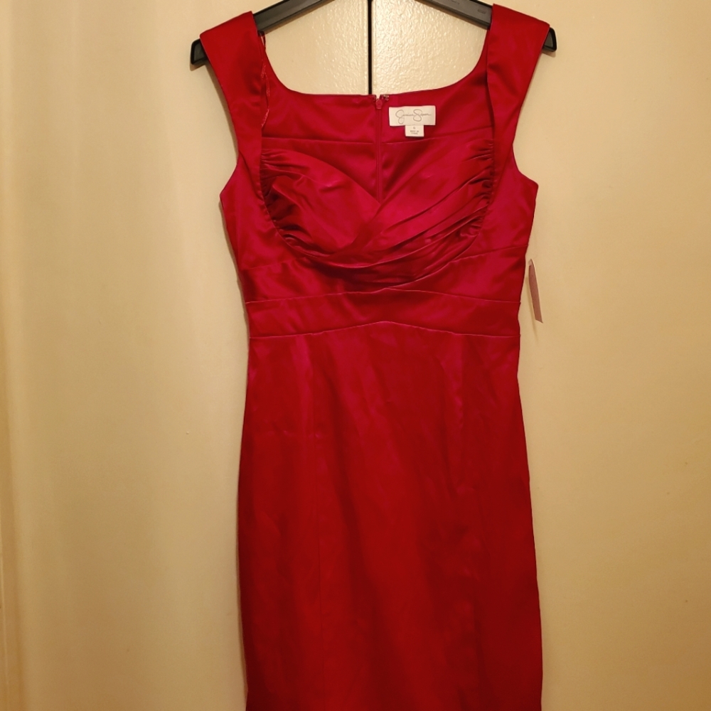 Jessica Simpson Red Satin Dress